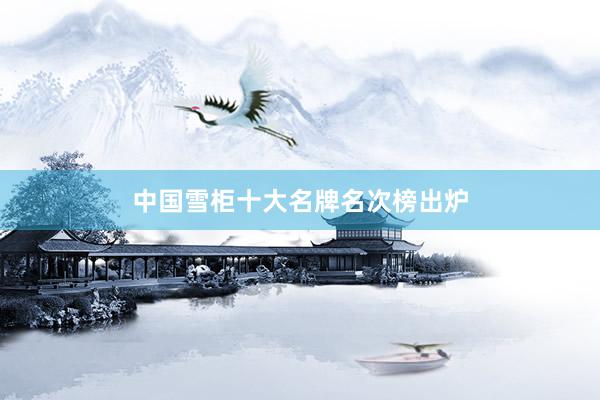 中国雪柜十大名牌名次榜出炉